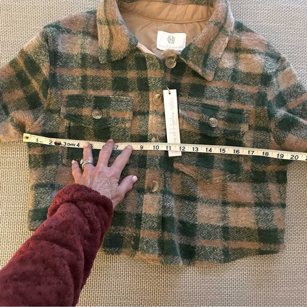 NWT House of Harlow 1960 Cropped Plaid Jacket Size M - Picture 10 of 11